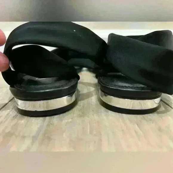 Olivia black wrap sandals size 7.5 - Picture 3 of 5